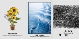 现代北欧风向日葵大海装饰画