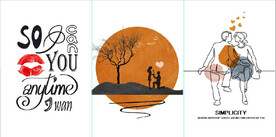 简约北欧风轻奢爱情装饰无框画