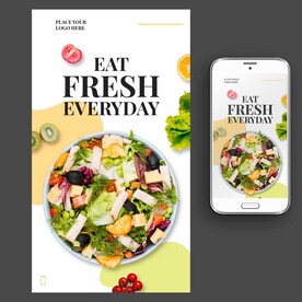轻食主义蔬菜沙拉海报
