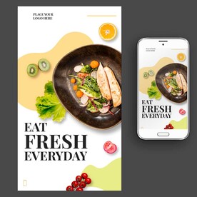 轻食主义简餐蔬菜沙拉海报