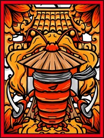 国潮小龙虾插画海报
