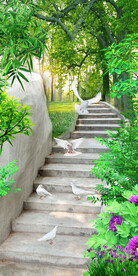 森林自然阶梯玄关