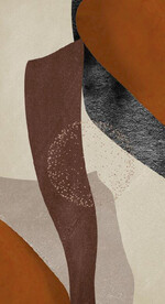 侘寂风抽象水墨油画玄关装饰画