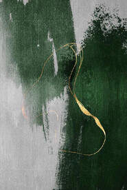 现代抽象金色水墨油画玄关装饰画