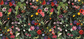 欧式风情花朵背景墙