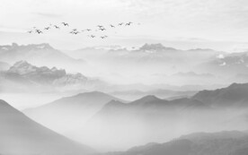 新中式山水背景墙