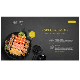 寿司海报餐单垫餐单