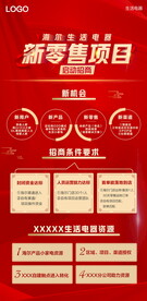 红色项目启动招商详情页面设计