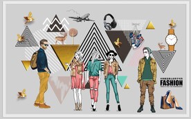 潮流服饰男女装背景墙