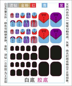 脚趾甲贴专色图层颜色随心印刷
