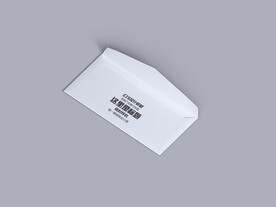 打开的信函样机