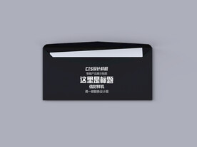 黑色打开公信封样机