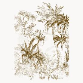 复古 大牌 椰子树 线条图案