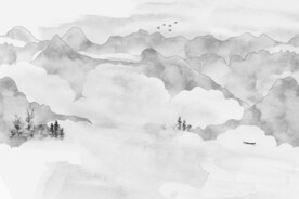 新中式水墨山水图片