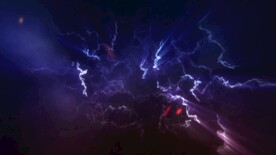 黑暗的闪电雷鸣气象雄伟景观