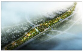 景观规划鸟瞰 效果图