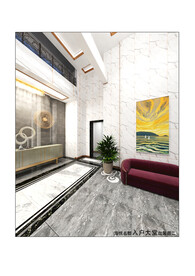 小区单元门入户大堂3D模型