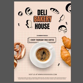 西餐牛角包海报