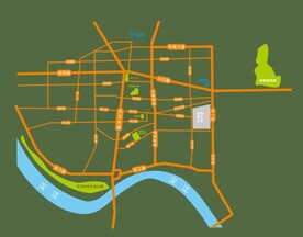 汉中手绘区位图