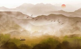 日出日落装饰画