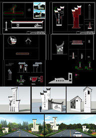 入口景墙大样图