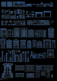 欧式法式大门图纸