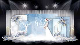 蓝色婚礼效果图