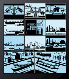 矢量海洋石油燃气工业系列