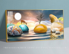 抽象石头装饰画