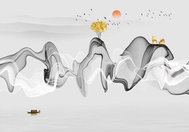 抽象电视背景墙