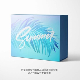 夏日清凉精品包装盒设计图片
