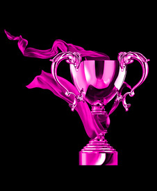 粉色金属奖杯