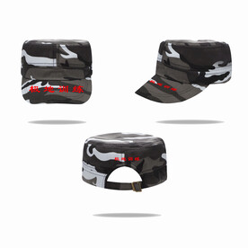 学生训练迷彩帽子效果图