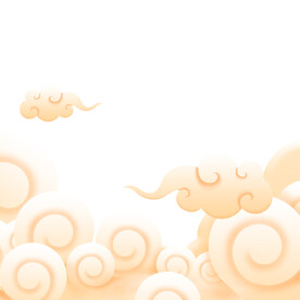 国潮插画卡通云朵元素