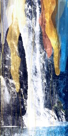 流水生财抽象油画