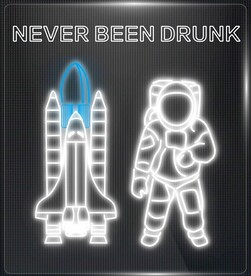 霓虹太空人矢量图