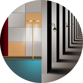 简约立体空间圆形装饰画