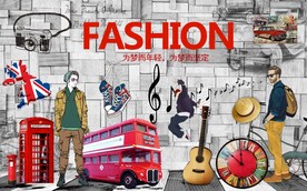 复古怀旧背景墙图片