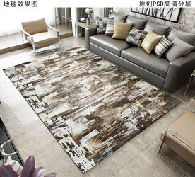 复古抽象地毯