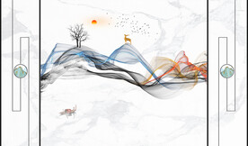 新中式电视背景墙