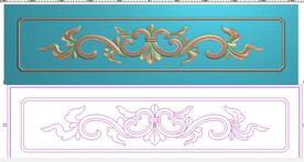 洋花围板挡板小横板板背上下花