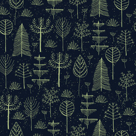 卡通森林矢量图案