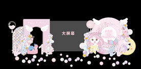 小女孩天使翅膀美人鱼