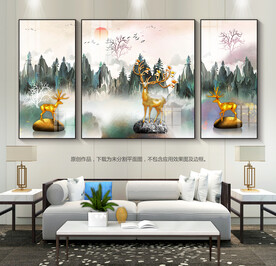 客厅装饰画晶瓷画抽象装饰画挂画