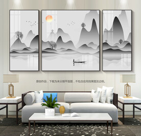 意境山水装饰画客厅装饰画挂画