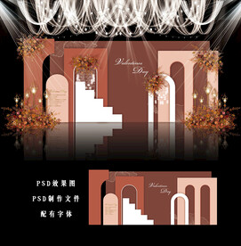 婚礼背景效果图图片