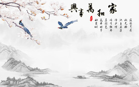 家和万事兴电视背景墙