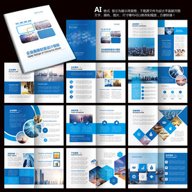 蓝色画册 企业画册 产品画册