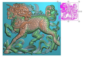 单只 麒麟 方屏 