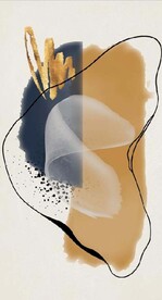 侘寂风抽象几何油画玄关装饰画